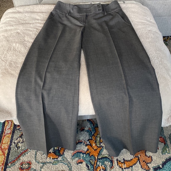 COPY - BCBGMAXAZARIA Tabatha Wide Leg Grey Trouser size 4 - Picture 4 of 7